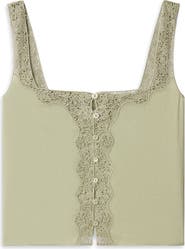 FRAME The Embroidered Crop Tank