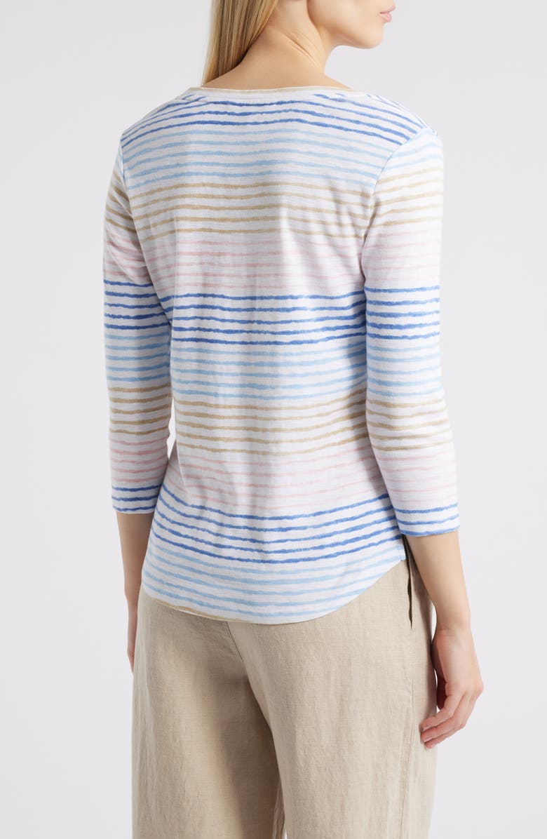 Tommy Bahama Ashby Isles Stripe Scoop Neck Cotton T-Shirt, Alternate, color, 