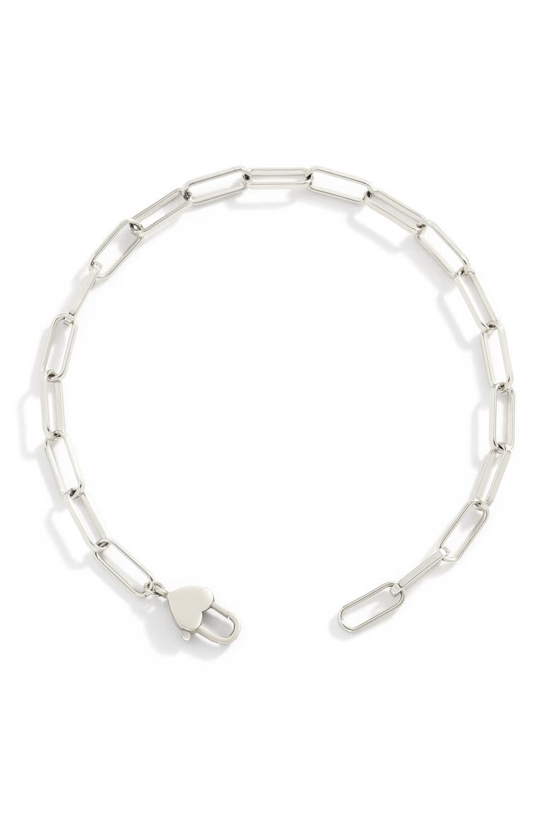 Heart Padlock Bracelet, Alternate, color, Silver