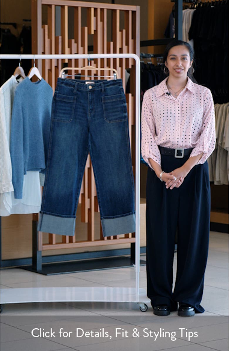 Sienna Cuffed High Waist Relaxed Straight Leg Jeans, sales video thumbnail