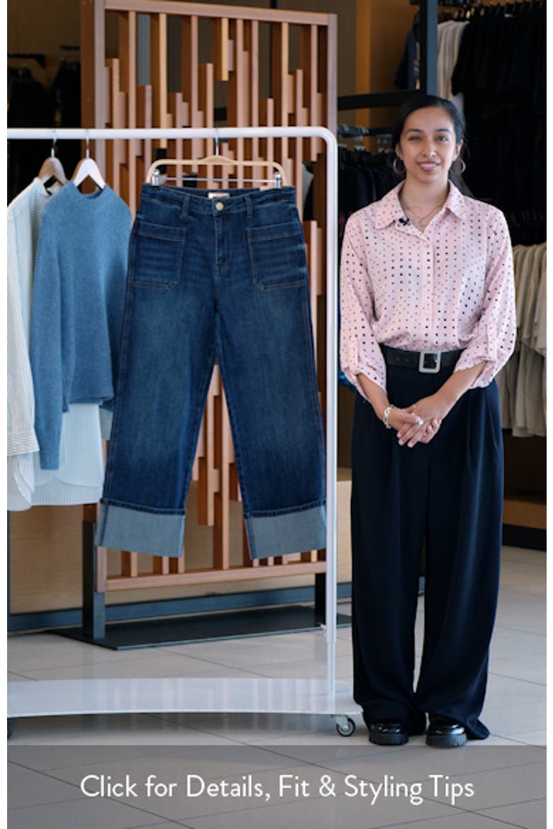Sienna Cuffed High Waist Relaxed Straight Leg Jeans video