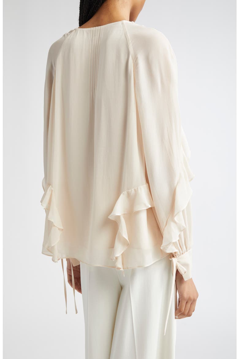 Zaria Ruffle Tie Neck Top, Alternate, color, PALE PINK