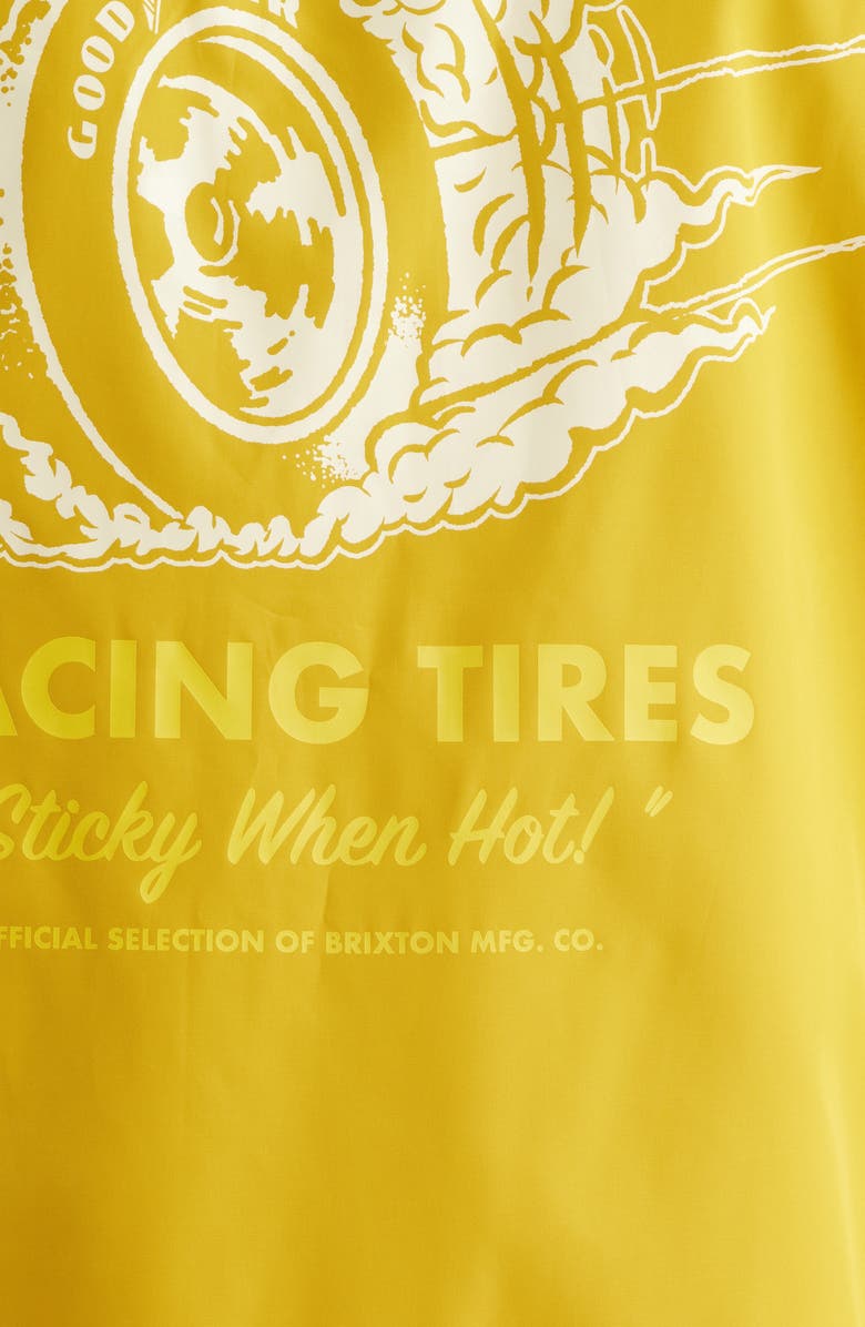 Brixton x Goodyear Slick Windbreaker, Alternate, color, Nugget Gold