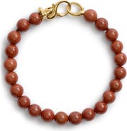 Monica Vinader Ochre 18k Gold Vermeil Red Jasper Bracelet