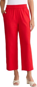 Jones New York Slash Pocket Crop Straight Leg Pants