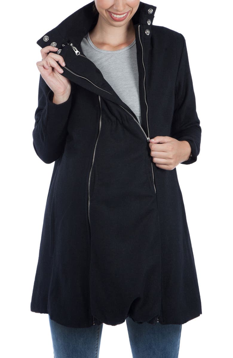 Modern Eternity A-Line Convertible 3-in-1 Maternity Swing Coat, Alternate, color,