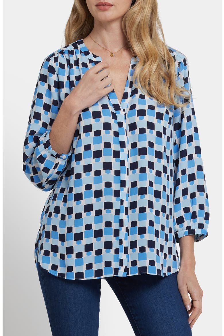 Pintuck Top, Main, color, PUNTA AGUA