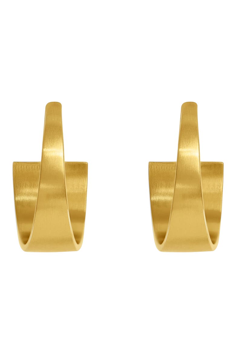 Bossa Mini Hoop Earrings, Alternate, color, GOLD