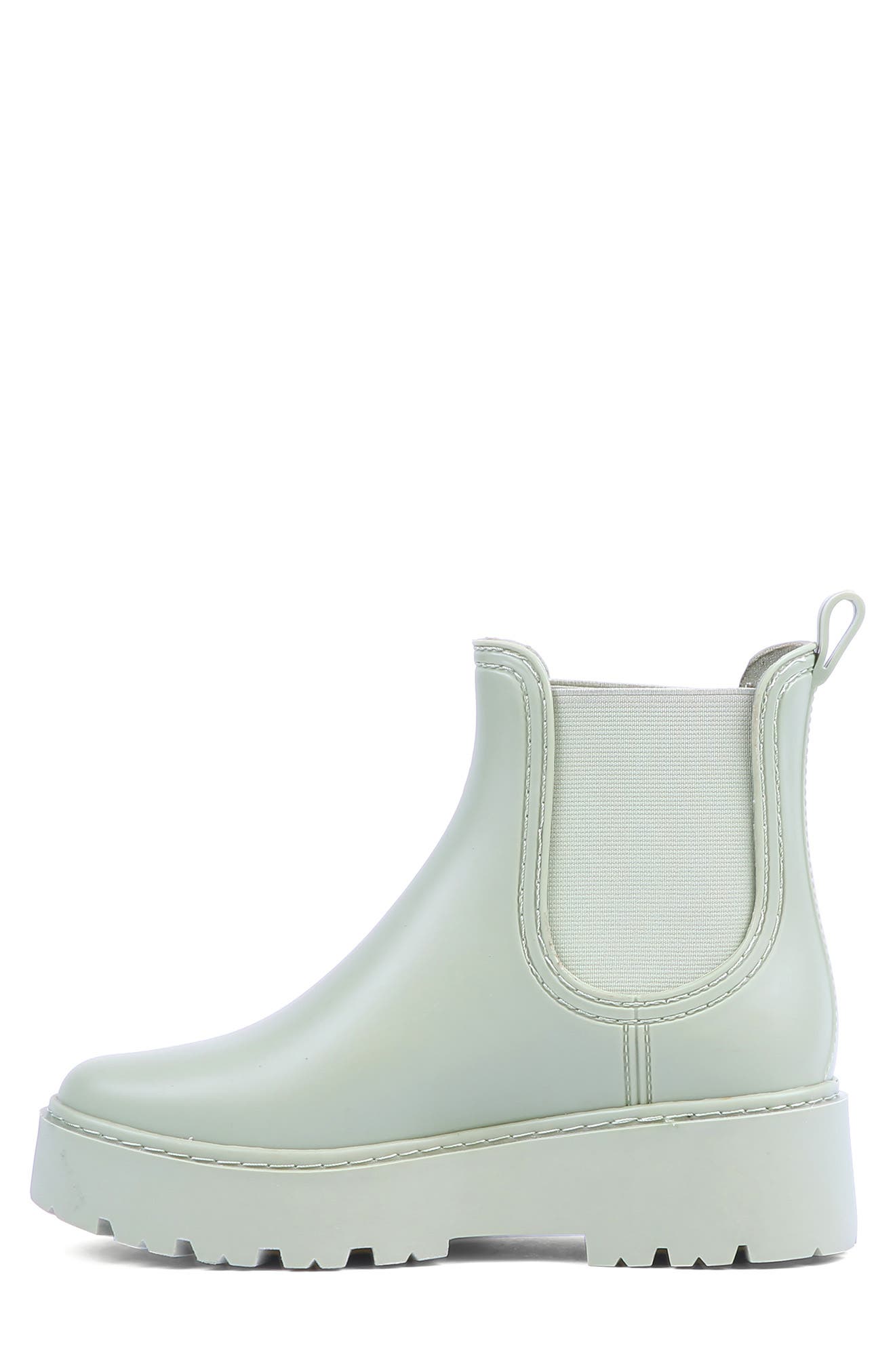 Thunder Chelsea Platform Lug Sole Rain Boot, Alternate, color, PISTACHIO MATTE