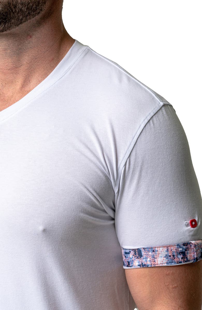 Maceoo Vivaldi Solid Game White V-Neck T-Shirt, Alternate, color, White