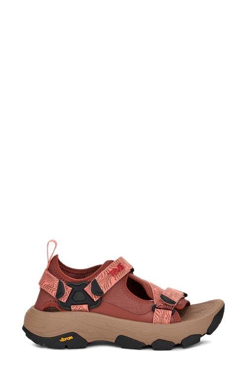 Teva Grandview Max Sandal In Mahogany/blooming Dahlia
