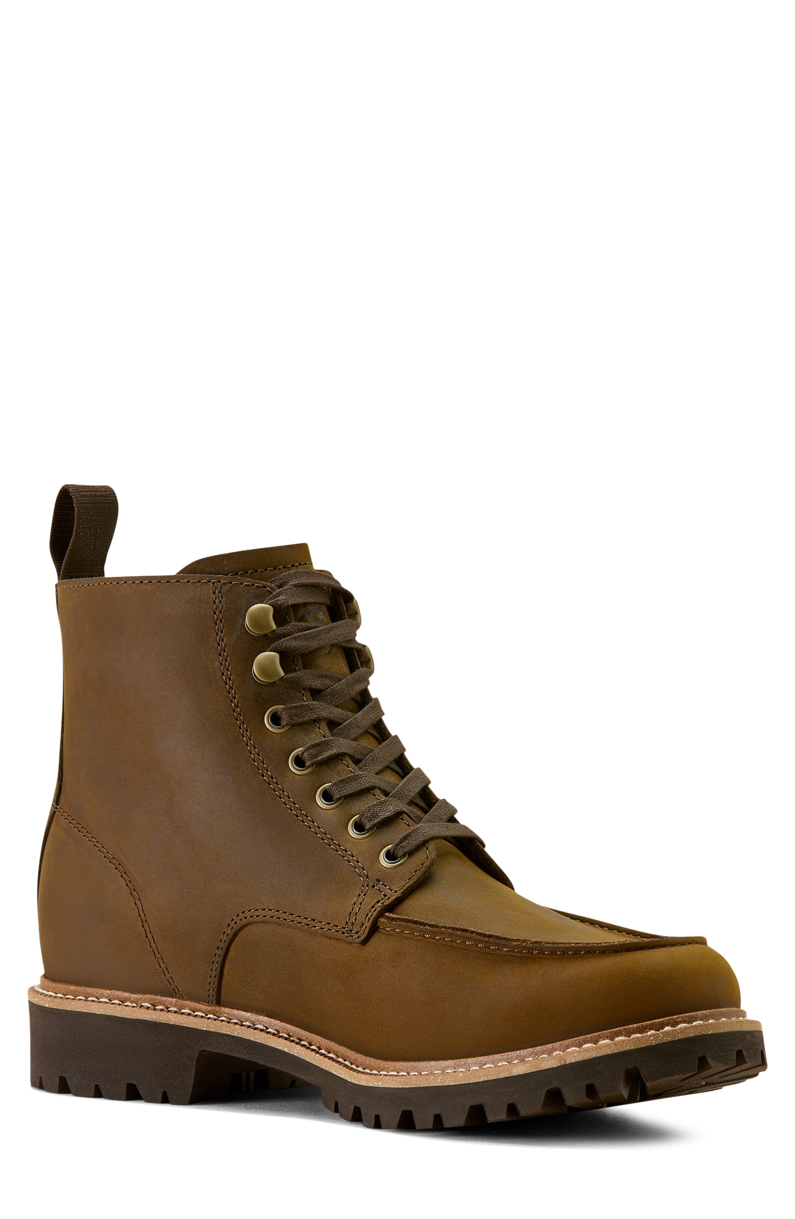 Ariat Split Rock Moc Toe Western Boot, Main, color, Distressed Dark Wheat