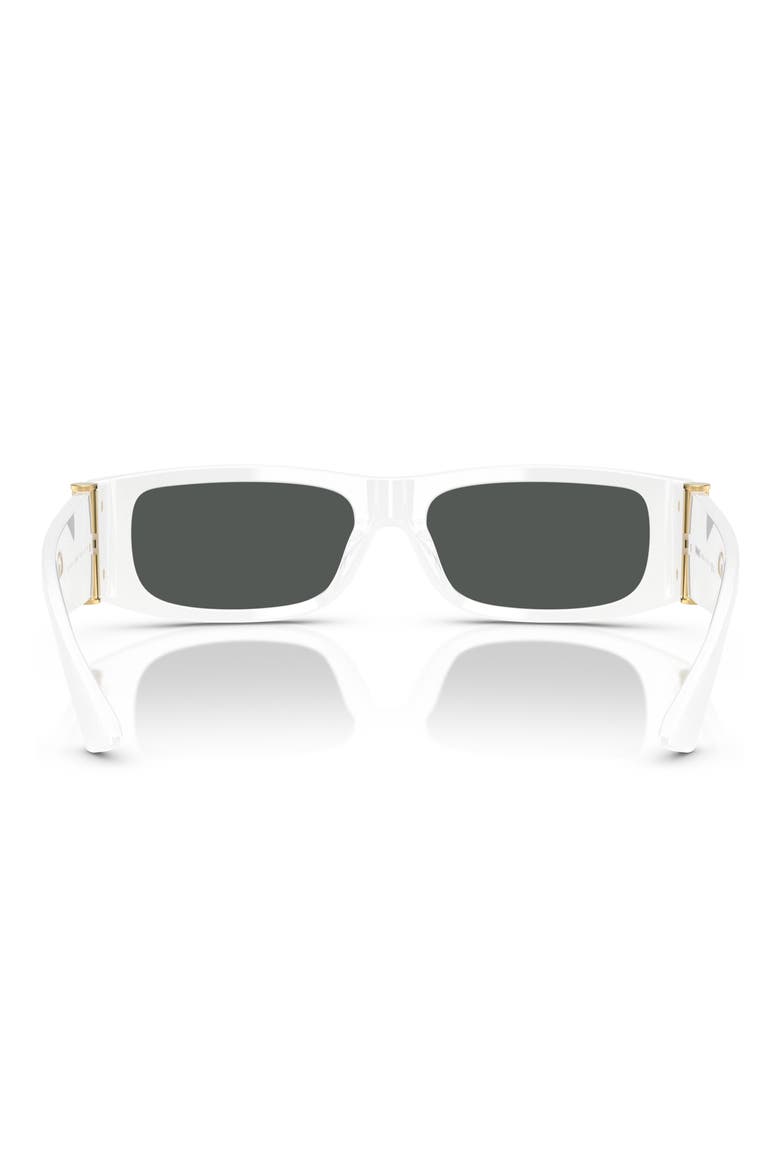 55mm Rectangular Sunglasses, Alternate, color, WHITE
