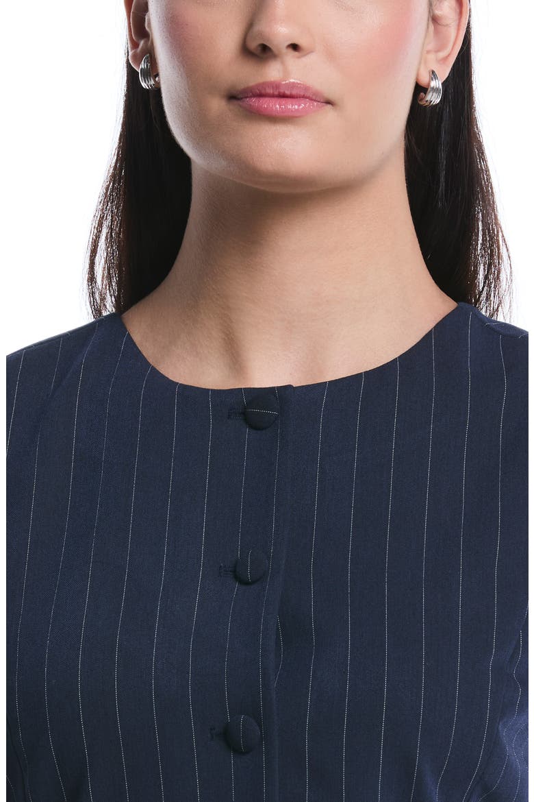 Pinstripe Vest, Alternate, color, PEACOAT