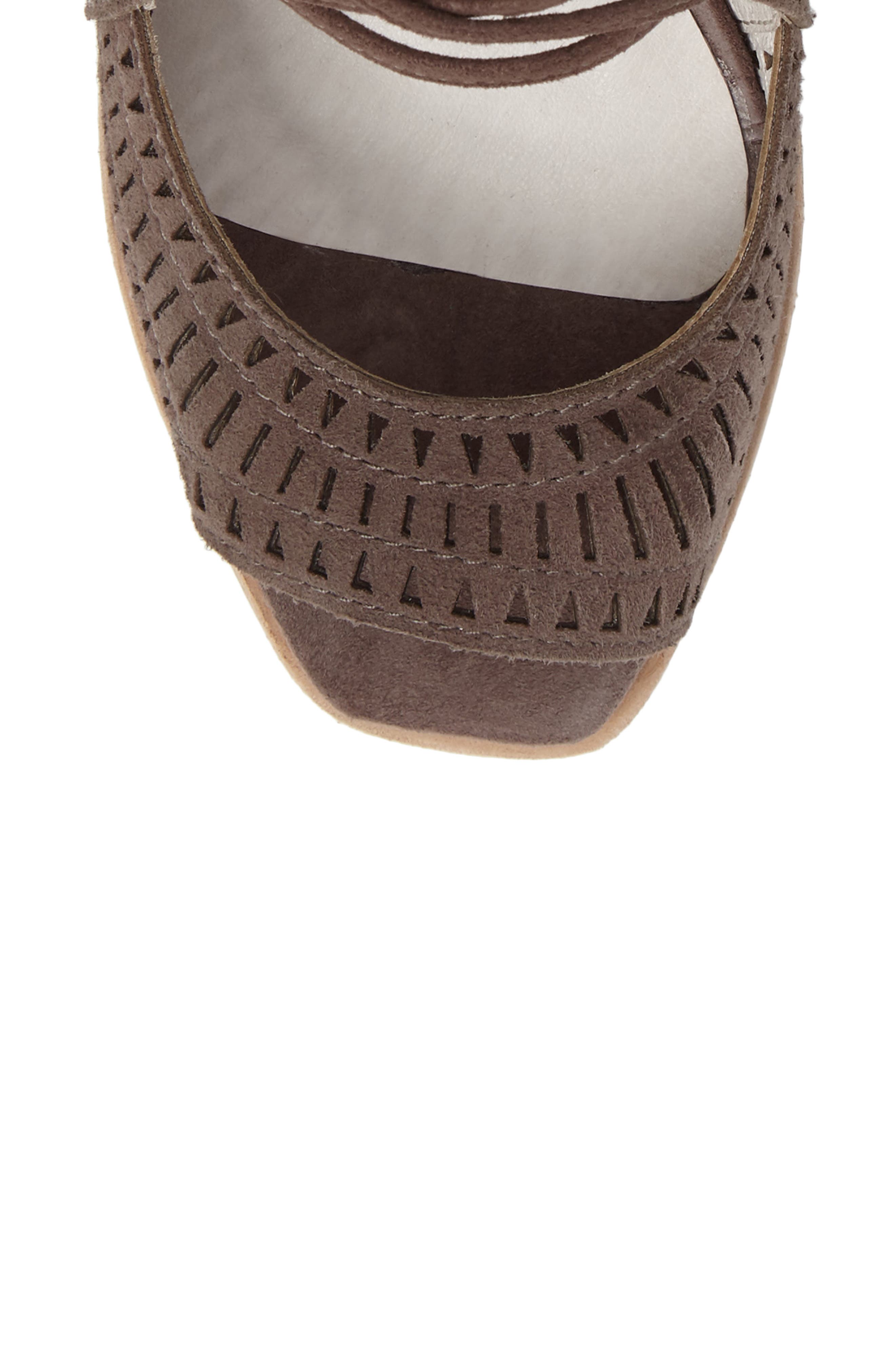 Jeffrey Campbell Rayos Perforated Wedge Sandal, Alternate, color, 