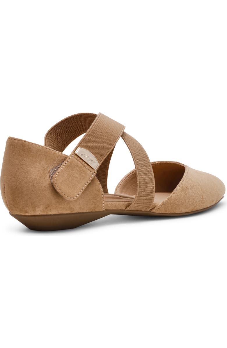 Anne Klein Oswaldo Pointed Toe Flat, Alternate, color, Sandstone Microsuede