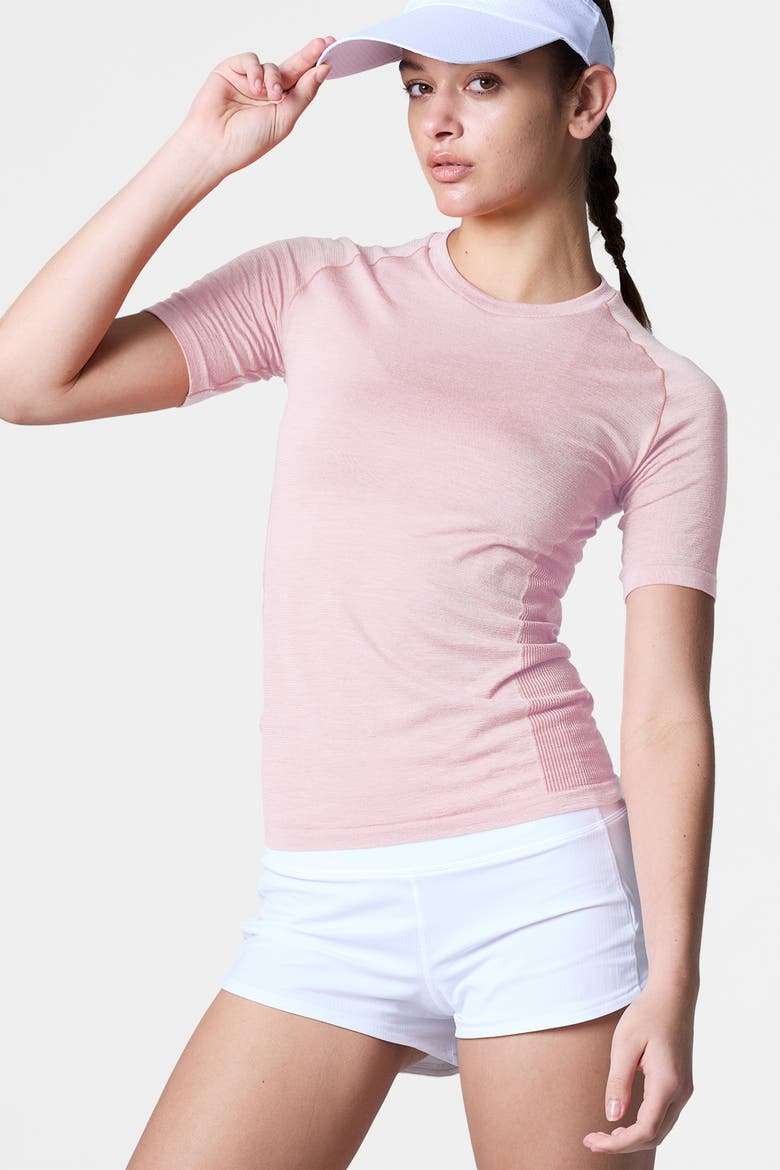 Women's PerformaWool Aero Weight Tee, Main, color, Light Pink