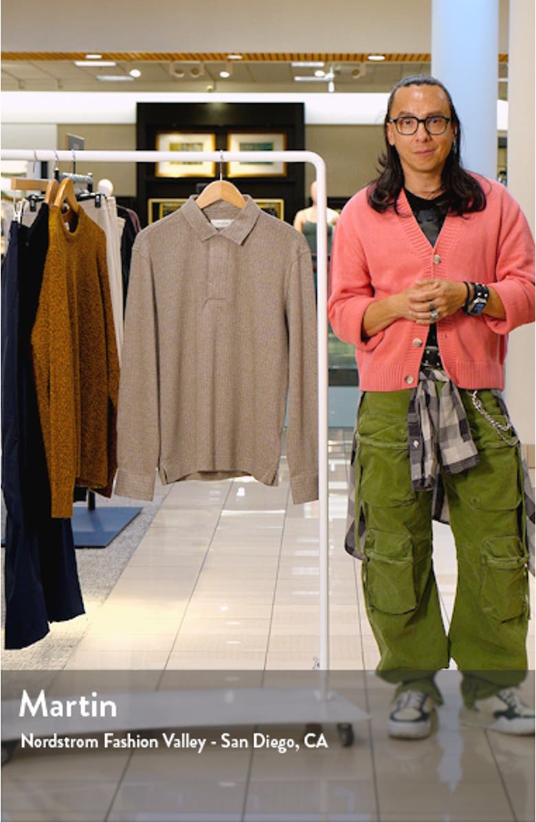 Long Sleeve Cotton Blend Polo, sales video thumbnail