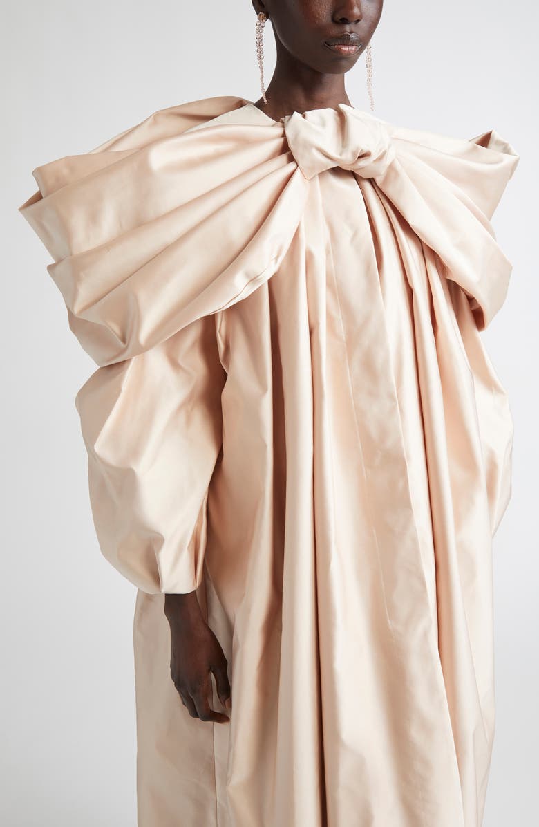 Simone Rocha Duchess Bow Puff Sleeve Coat, Alternate, color, 