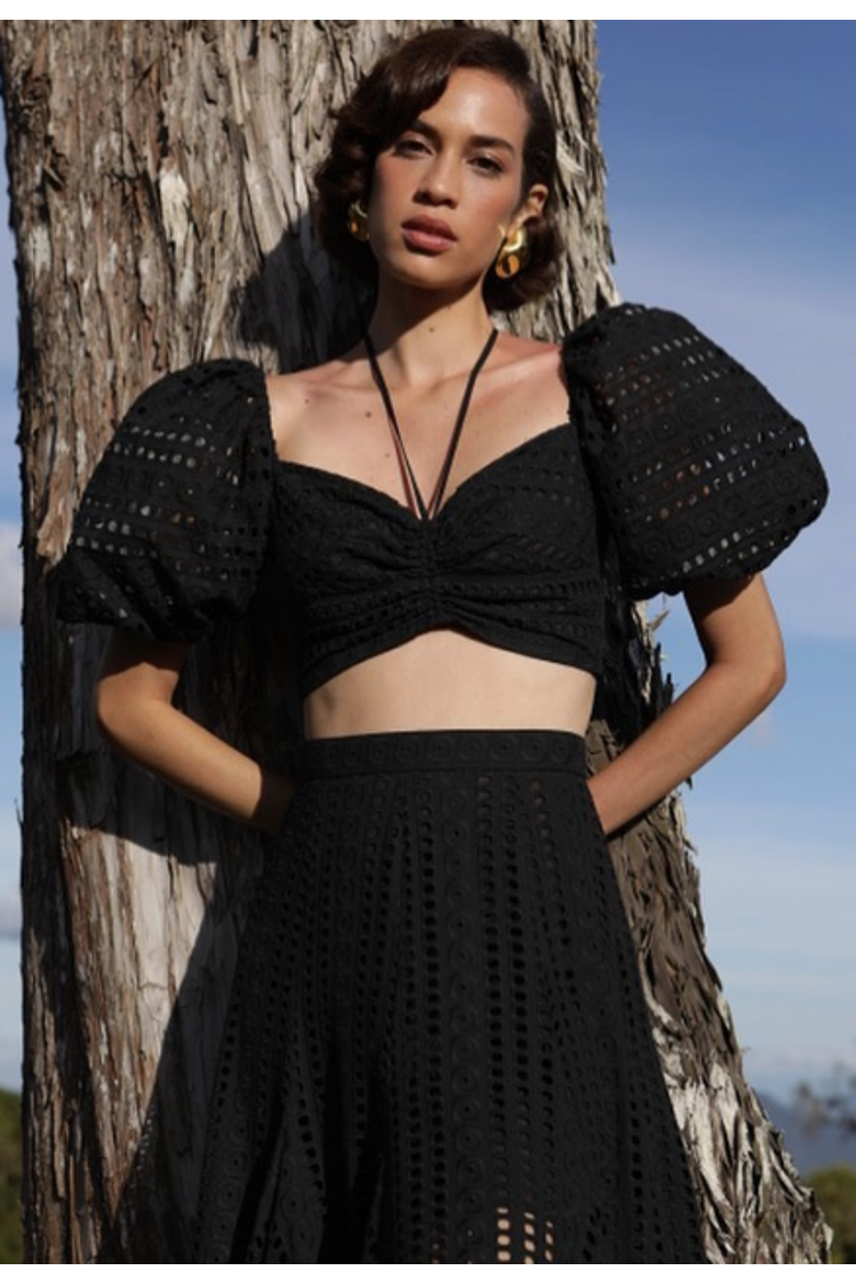 Lucia Top, Alternate, color, Black Eyelet