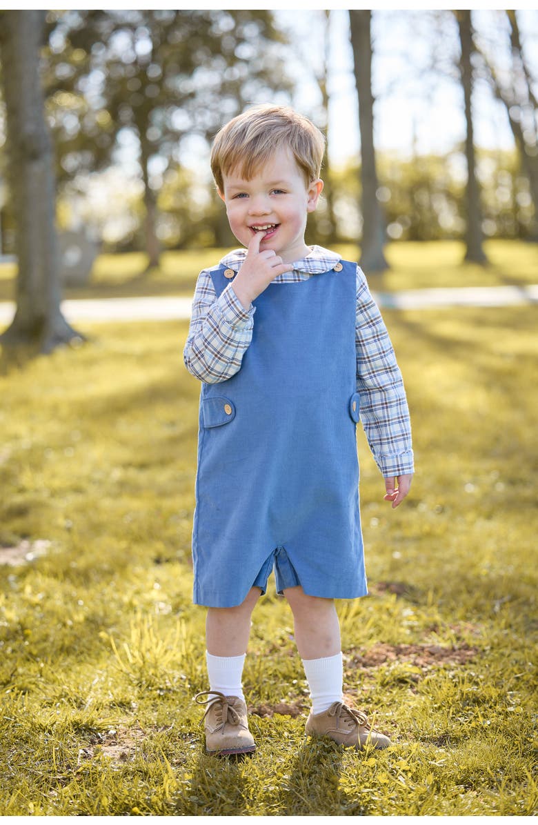 Little English Kids' Long Sleeve Cotton Peter Pan Shirt, Alternate, color, Clarkson Plaid