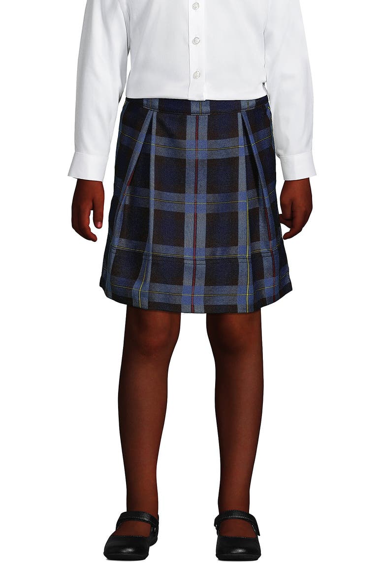 Lands' End Plaid Pleated Skort Top of Knee, Main, color, 