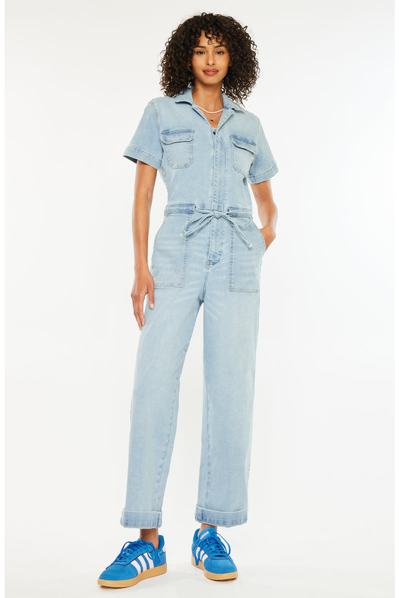 Paula Wide Leg Coveralls, Alternate, color, Light Wash
