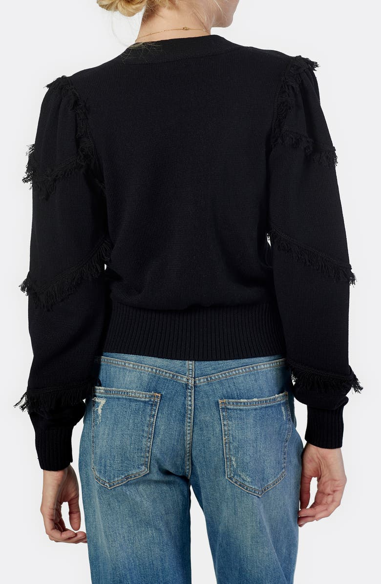 Joie Yves Fringe Crop Cardigan, Alternate, color,