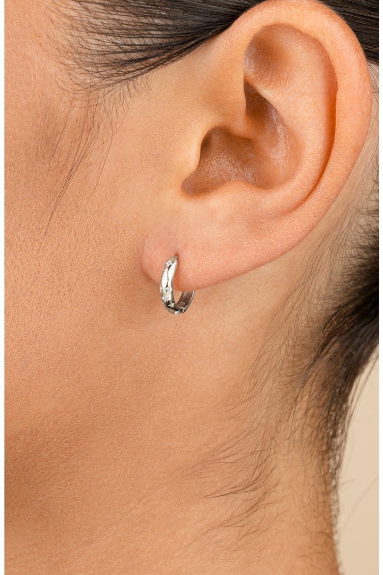 Blakelyn Cubic Zirconia Hoop Earrings, Alternate, color, SILVER
