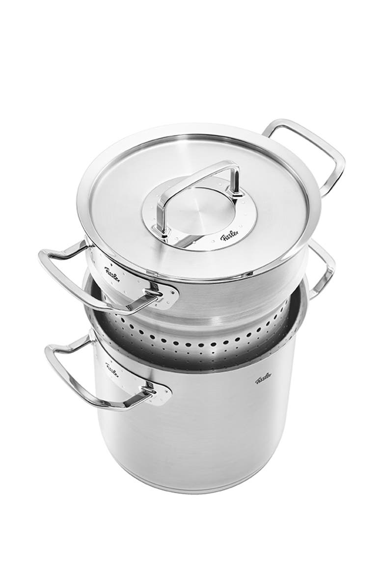Fissler Original-Profi Collection Stainless Steel Multipot with Steamer Insert and Metal Lid, Alternate, color, Stainless Steel