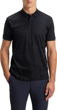 BOSS Grid Print Cotton Polo