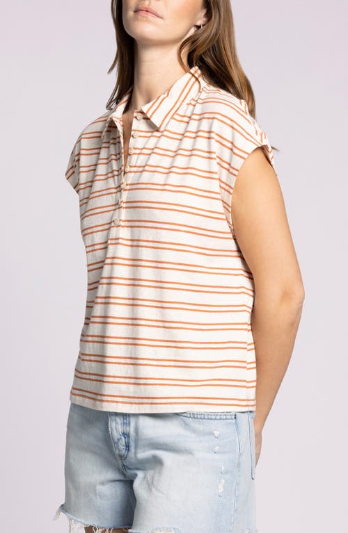 Thread & Supply Remi Cap Sleeve Linen & Cotton Polo