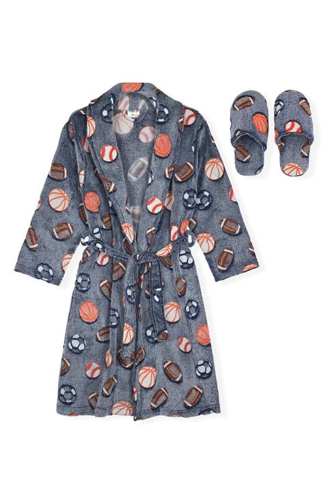 Kids' Fleece Robe & Slippers Set (Big Kid)