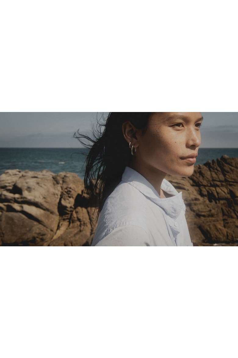 Talia Small Hoop Earrings, Alternate, color, Recycled Gold Vermeil