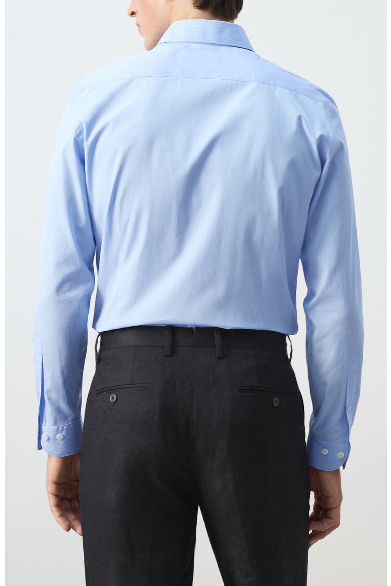 Slim Fit Stripe Cotton Button-Up Shirt, Alternate, color, SKY BLUE