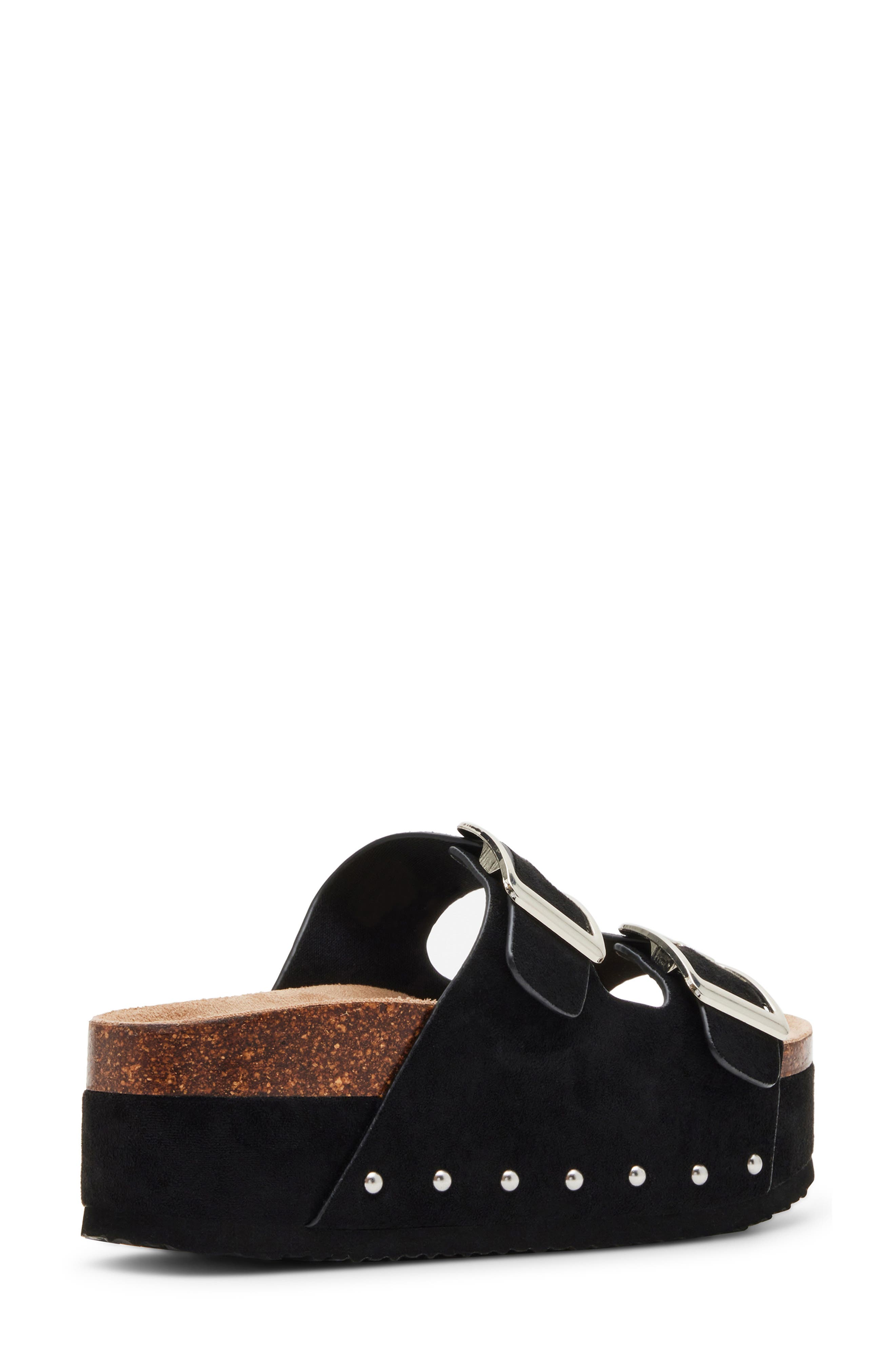 Madden Girl Babess Slide Sandal, Alternate, color, Black Fab