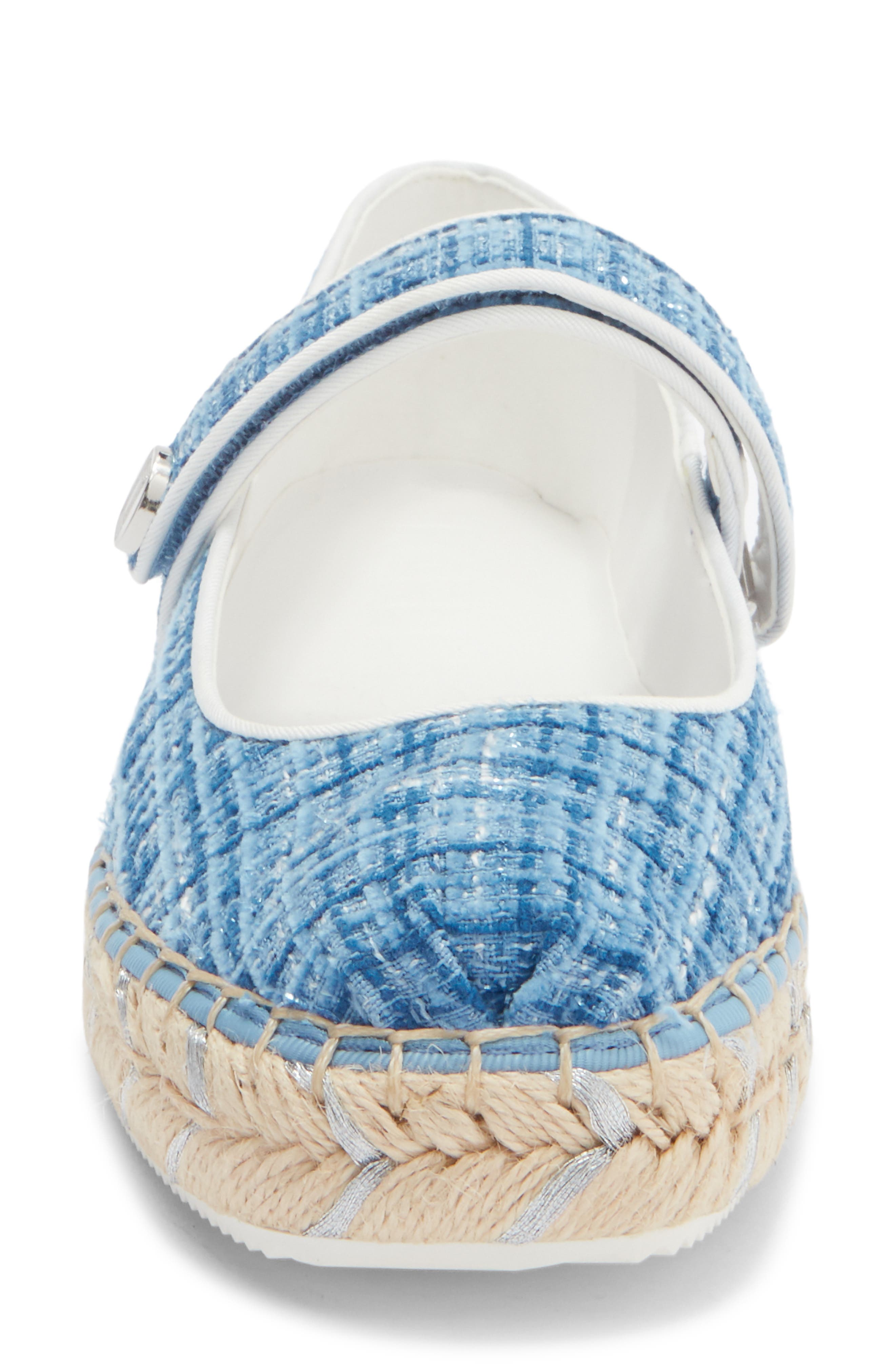 KARL LAGERFELD PARIS Mikai Mary Jane Espadrille Flat, Alternate, color, Cornflower Blue