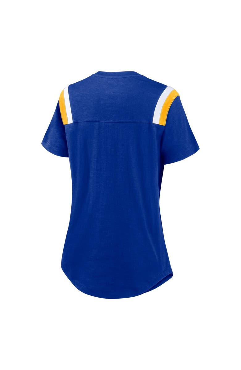 Nike Women's Nike  Heather Royal Los Angeles Rams Historic Slub Fashion T-Shirt, Alternate, color, Heather Royal