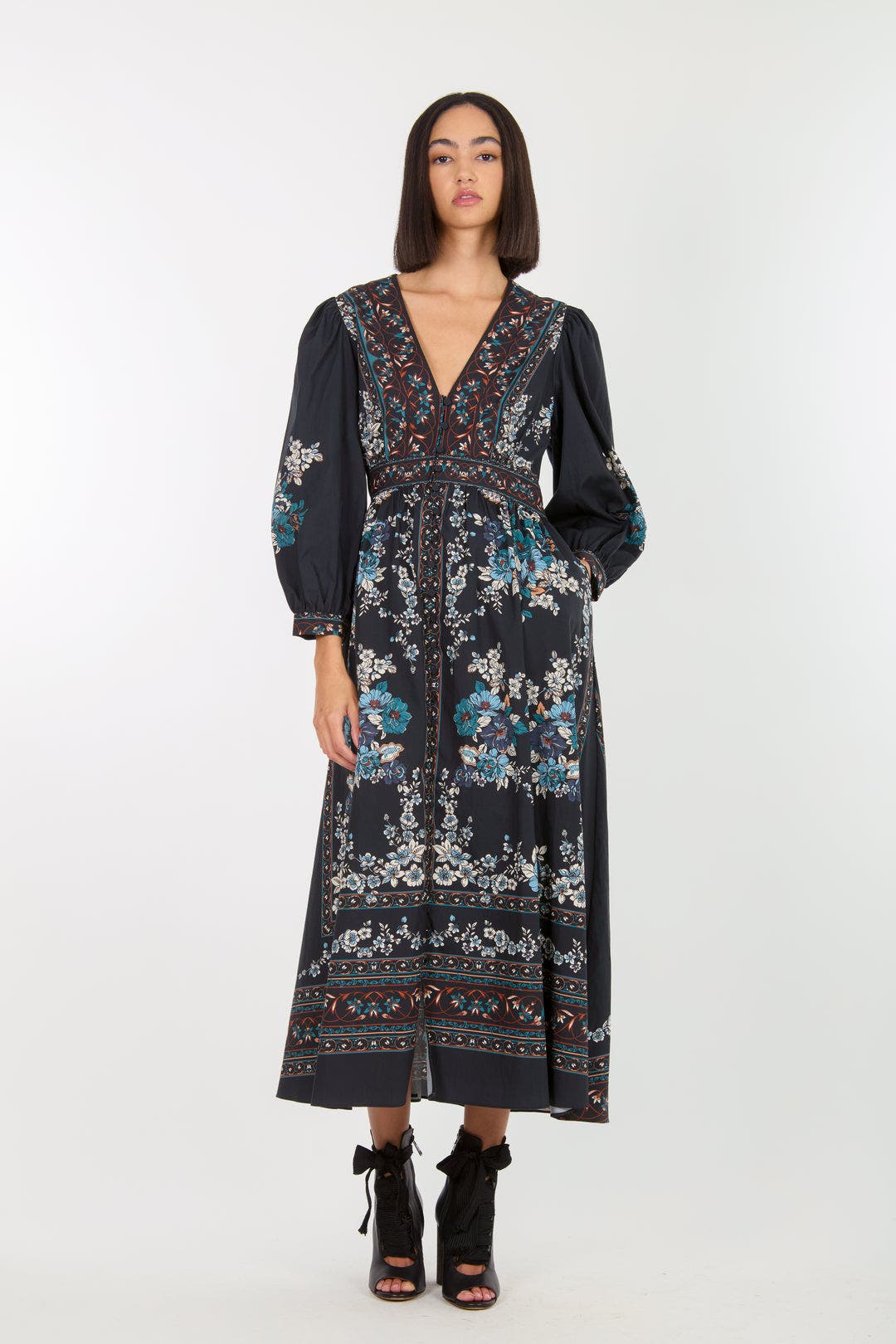 selected Dark Navy Floral