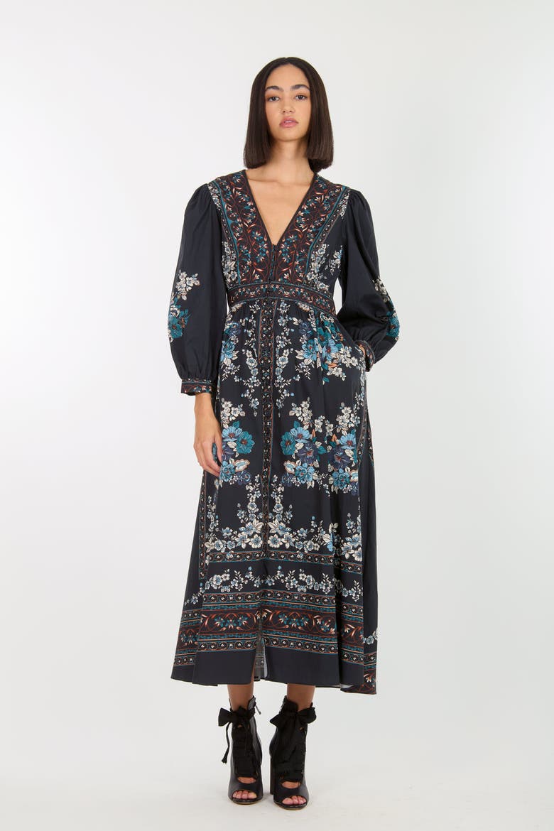 Zaria Dress, Main, color, Dark Navy Floral