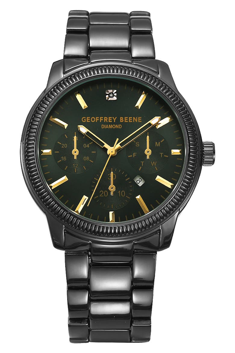 Gen Diamond Bracelet Watch, 41mm, Main, color, GUNMETAL