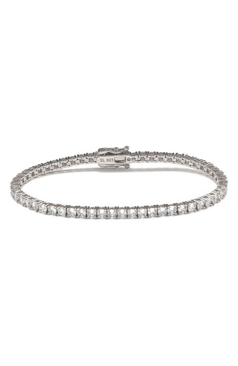 Sterling Silver CZ Tennis Bracelet