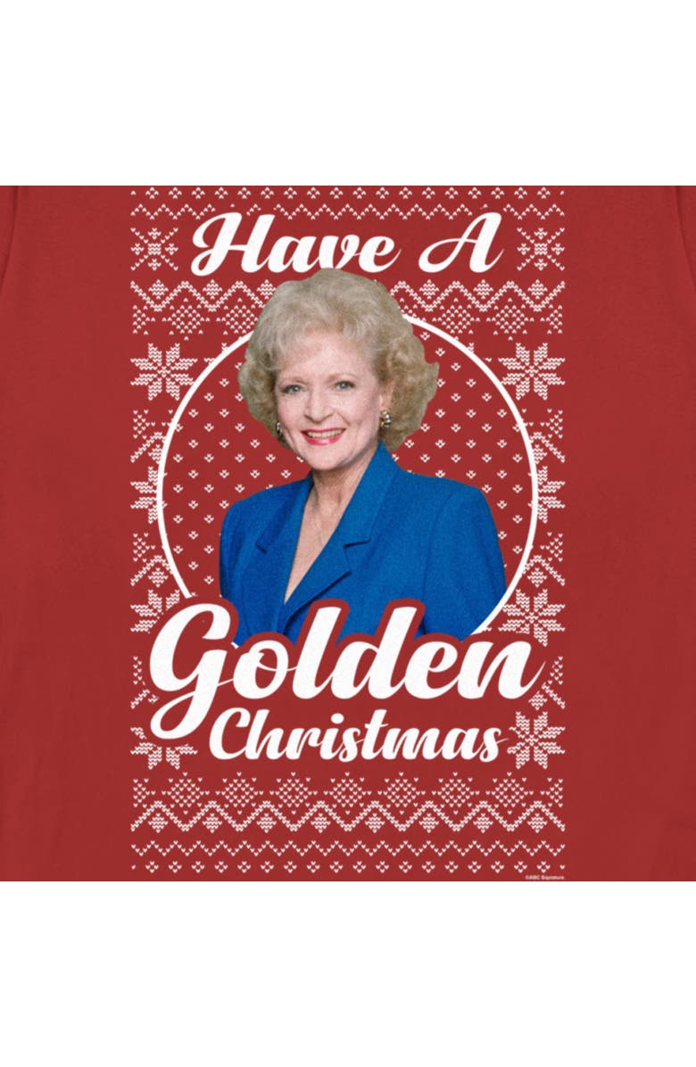 The Golden Girls Women's The Golden Girls Ugly Christmas Rose Portrait  Graphic T-Shirt, Alternate, color, Red