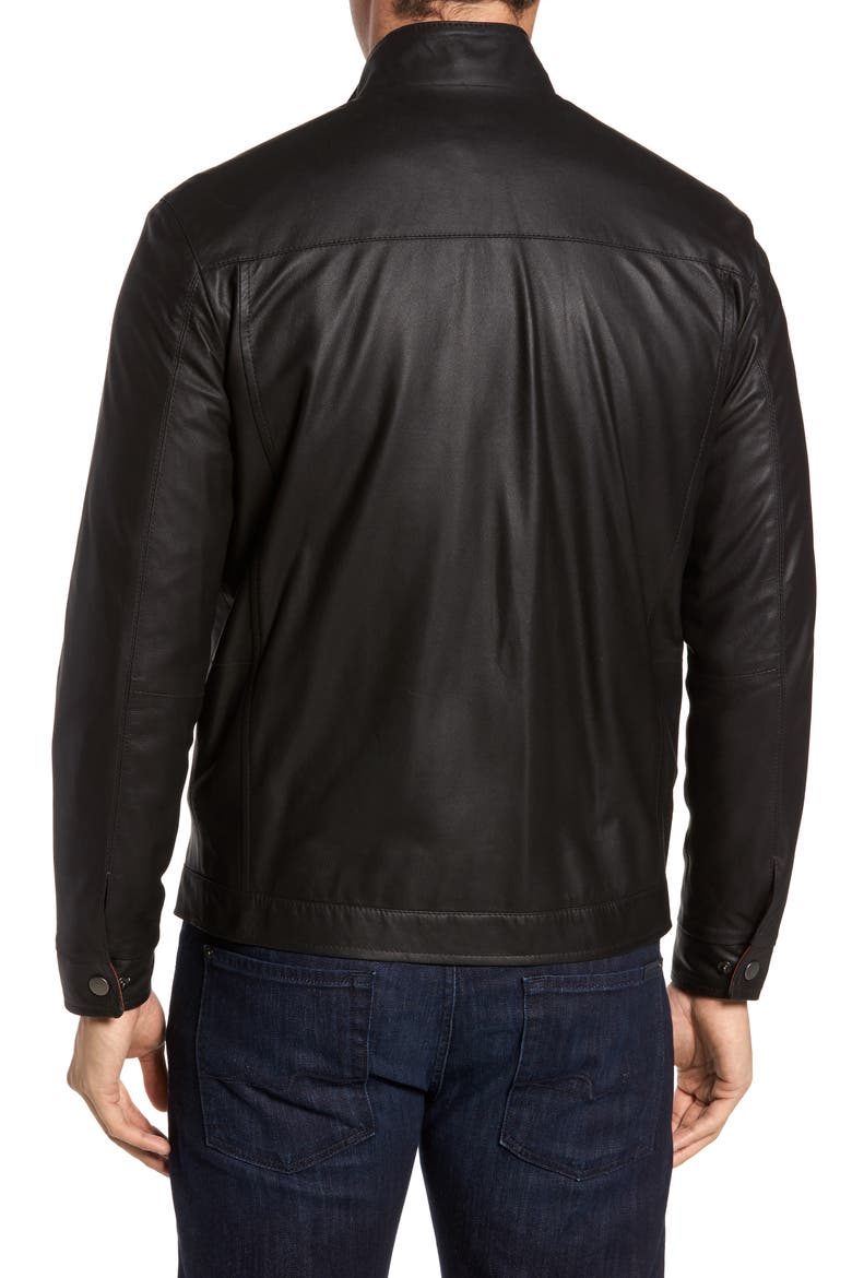 Leather Jacket, Alternate, color, PEAT/ TIMBER