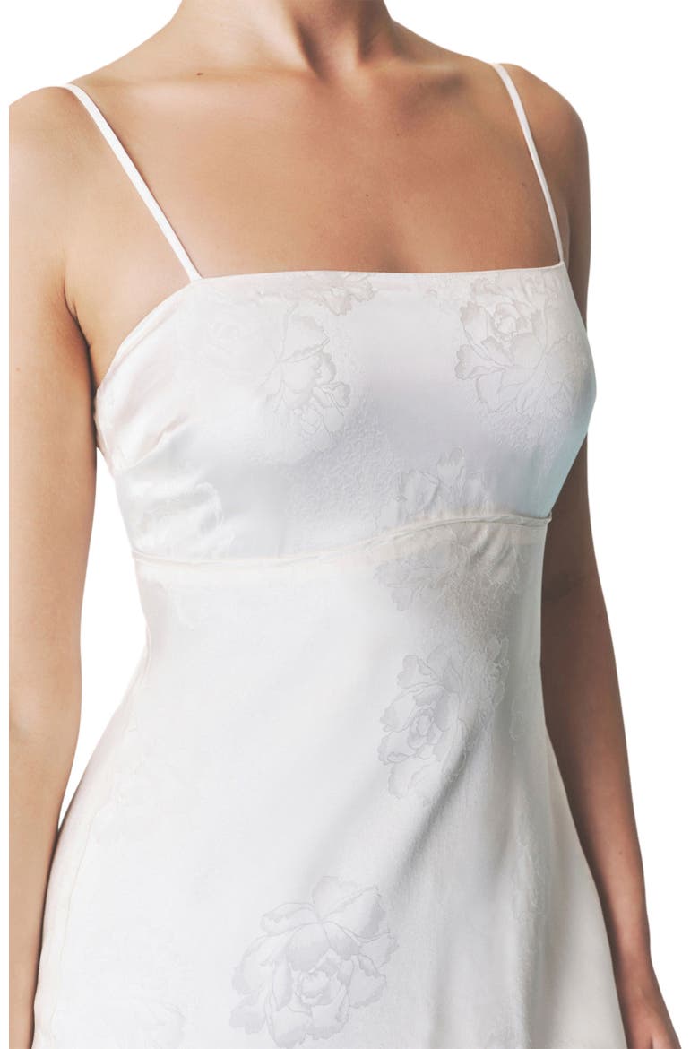 Paloma Satin Floral Jacquard Maxi Dress, Alternate, color, Ivory