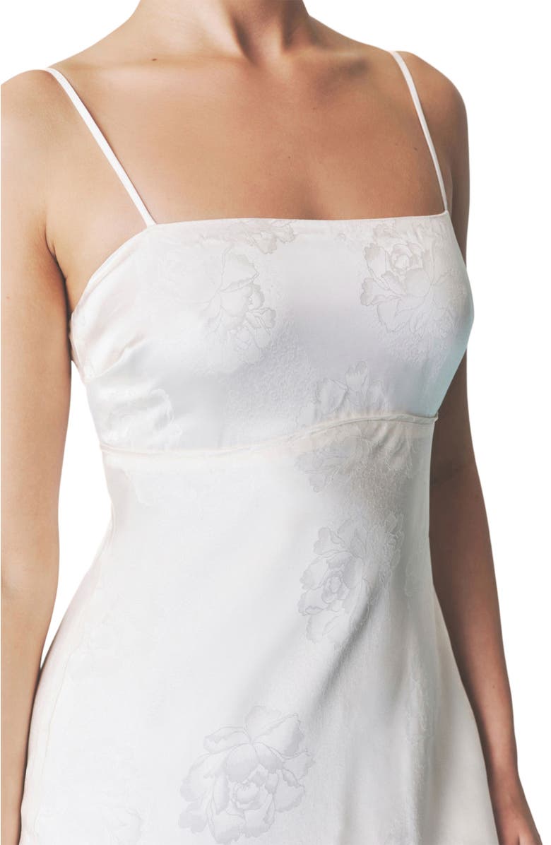 Six Stories Paloma Satin Floral Jacquard Maxi Dress, Alternate, color, 