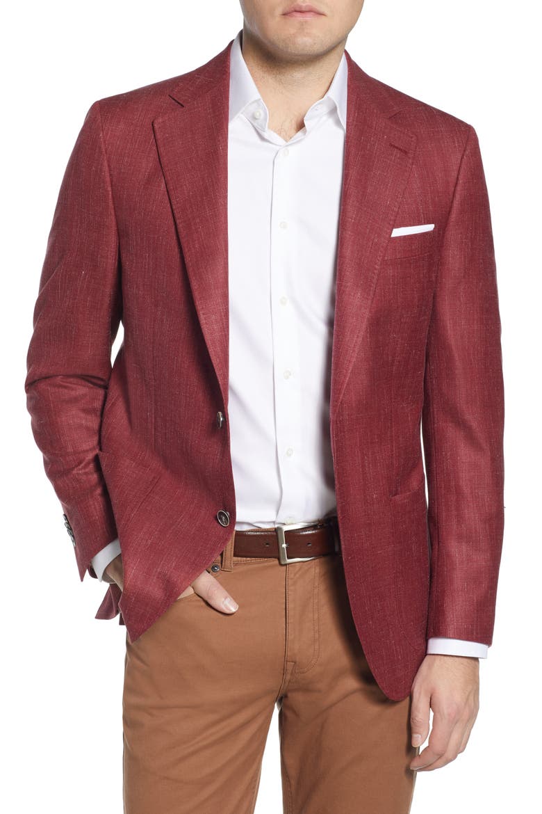 Classic Fit Wool Blend Sport Coat, Main, color, RED