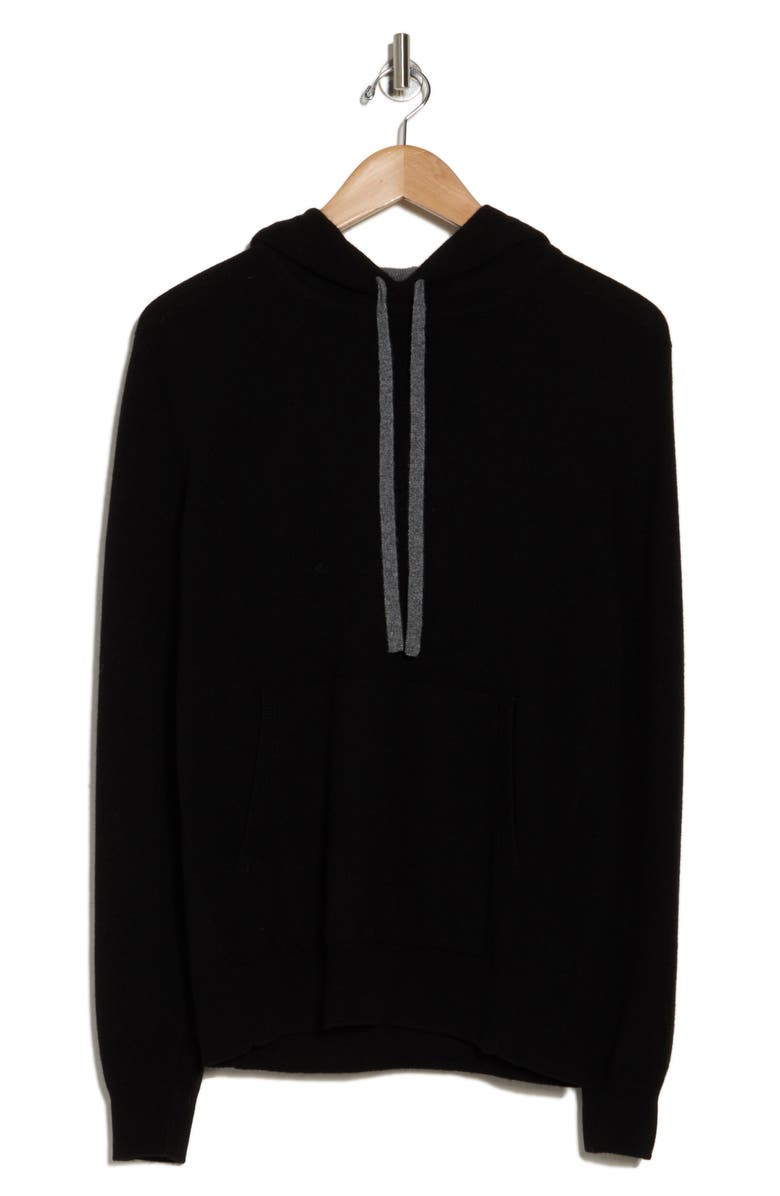 Amicale Relaxed Cashmere Hooded Sweater, Alternate, color, Blk