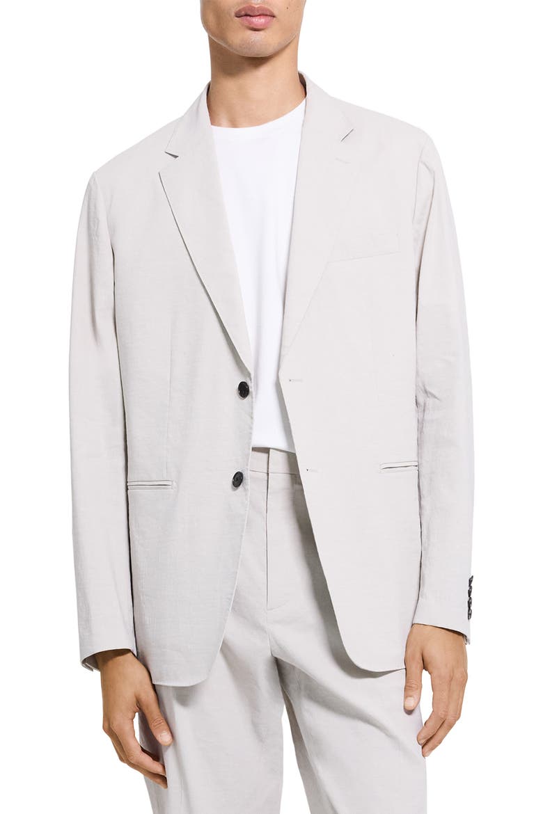 Standard Linen Blend Suit Jacket, Main, color, SILVER CLOUD