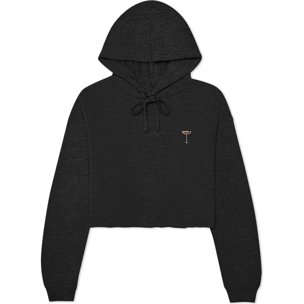 Dalix Espresso Martini Cropped Hoodie In Dark Heather